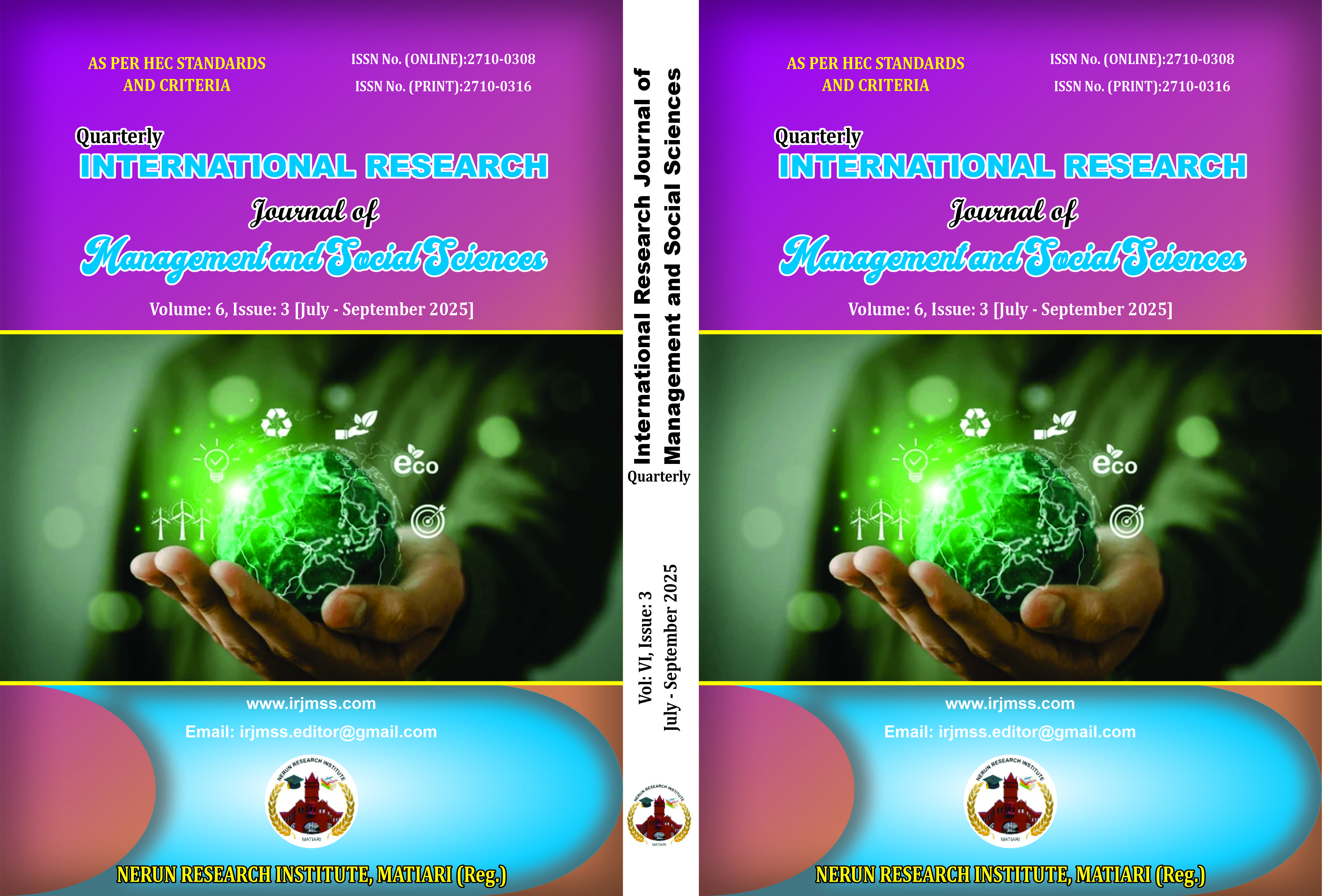 					View Vol. 6 No. 3 (2025): International Research Journal of Management and Social Sciences (July to September 2025)
				