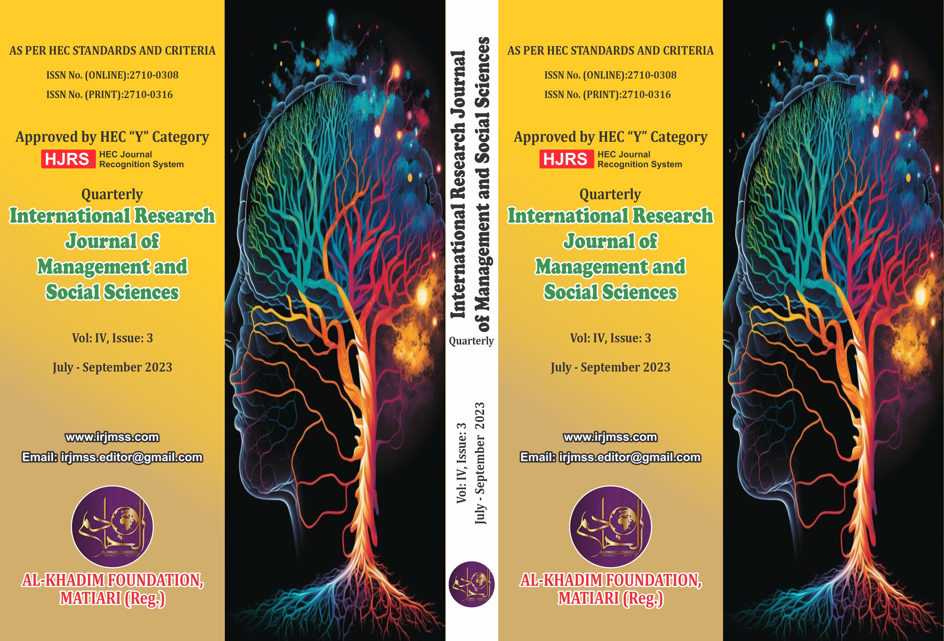 					View Vol. 4 No. 3 (2023): International Research Journal of Management and Social Science(July to September 2023)
				